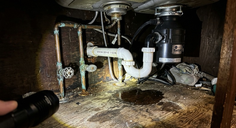 Under sink @ 218 Oak